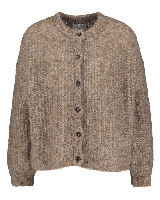 Taupe gilet met knopen en lange mouwen Alma Des Petits Hauts