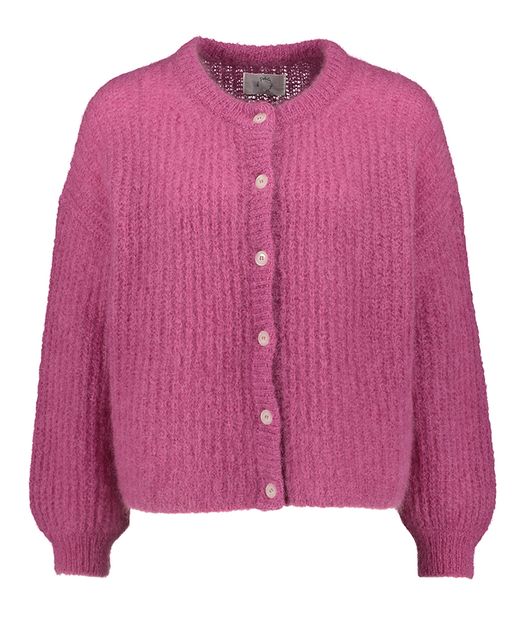 Donkerroze gilet met knopen Alma Des Petits Hauts