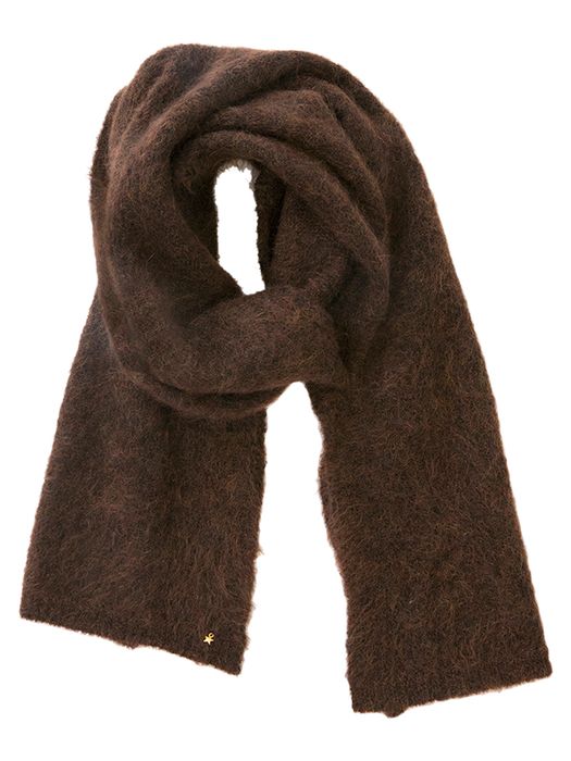 Donkerbuine wollen sjaal Alouette Ds Petits Hauts