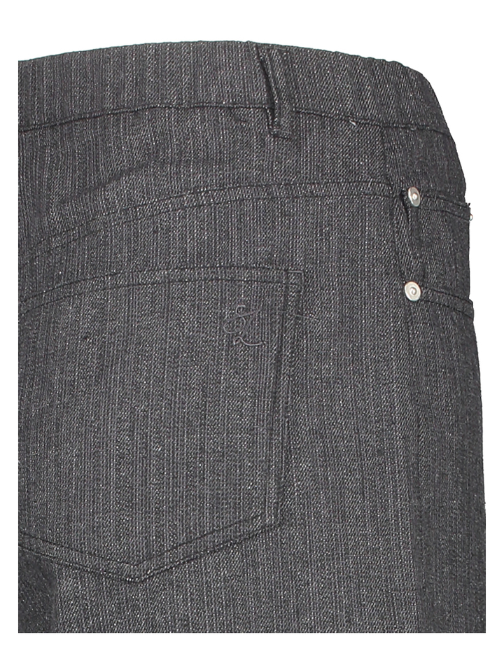 Donkergrijze wijde broek met linnen Soaked In Luxery