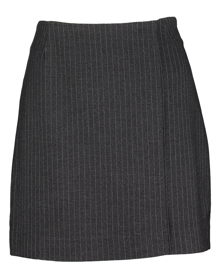 Grijz rok met fijne krijtstreep Soaked In Luxery 