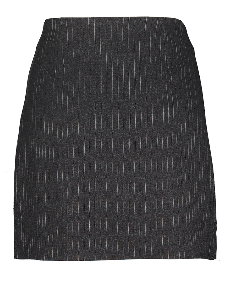 Grijz rok met fijne krijtstreep Soaked In Luxery 