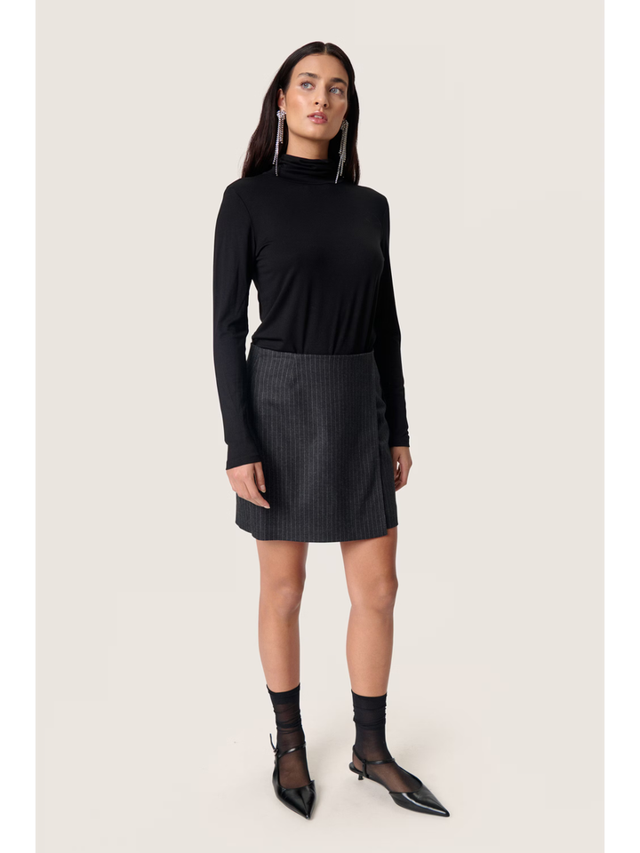 Grijz rok met fijne krijtstreep Soaked In Luxery 