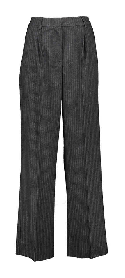 Grijze wijde broek met bandplooi Soaked In Luxery