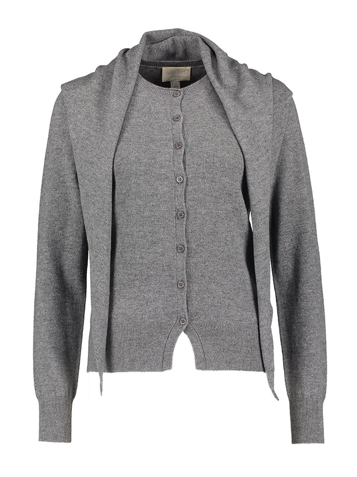 Grijze wollen cardigan Molina Cardigan Soaked In Luxery 