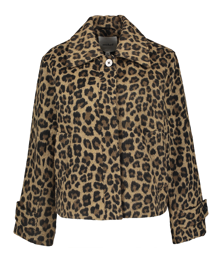 Vestje in dierenprint met knopen Leony Soaked in Luxury