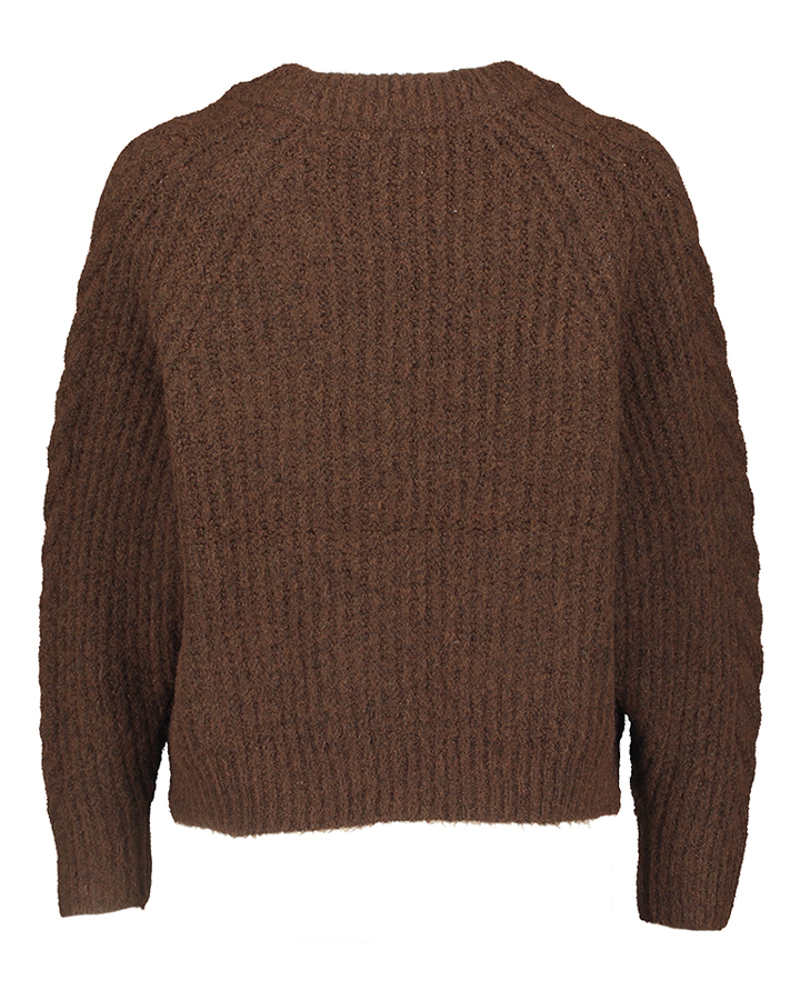 Bruine gebreide trui Manda Saint Tropez