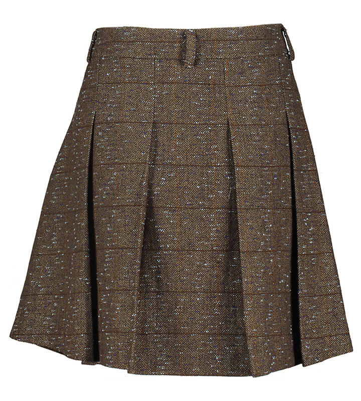 Bruine korte plooirok Marisol Saint Tropez 