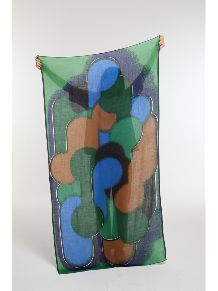 Multicolor sjaal Aurae Mapoesie