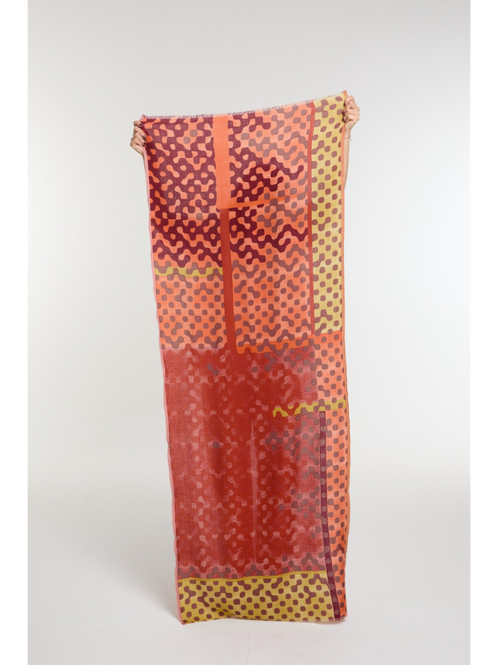 Multi-color sjaal Variation Ma Poesie