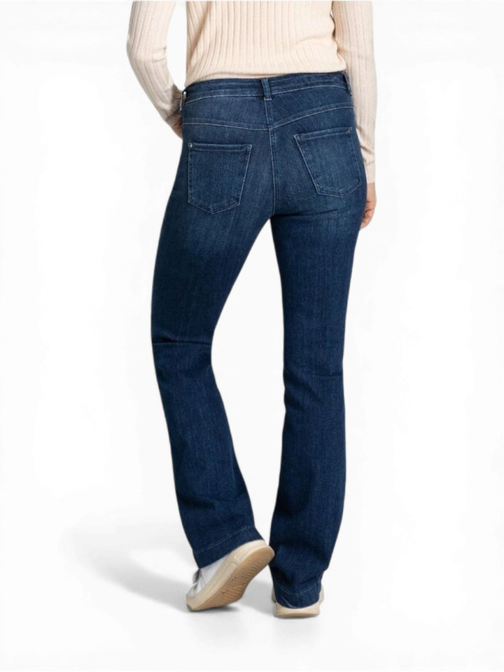 Donkerblauwe bootcut jeans Mac