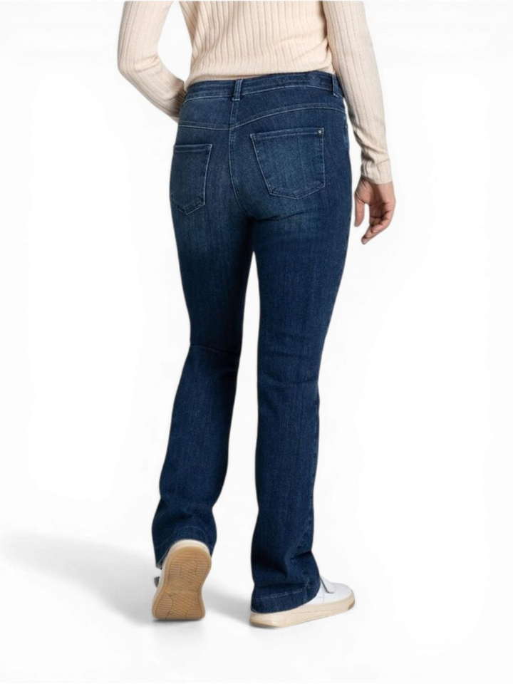 Donkerblauwe bootcut jeans Mac