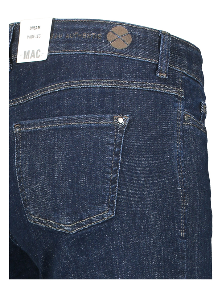 Donkerblauwe wide leg jeans Dream Mac 