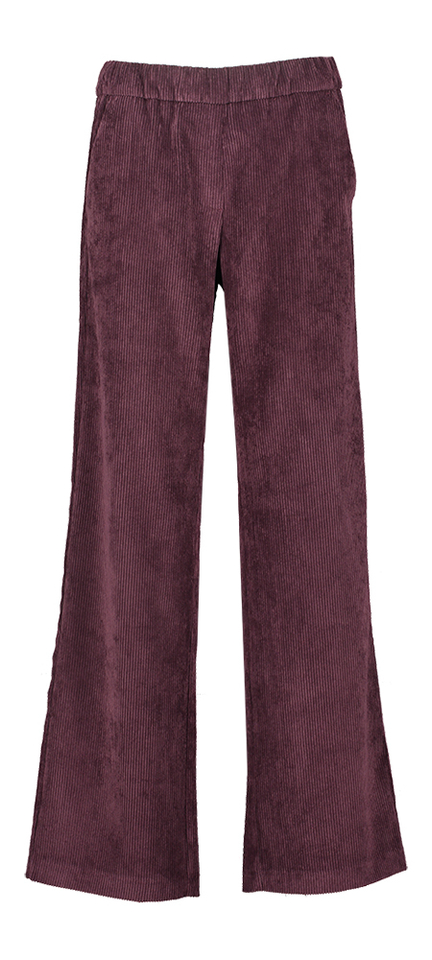 Bordeaux broek met elastiek in ribfluweel  Chiara Mac