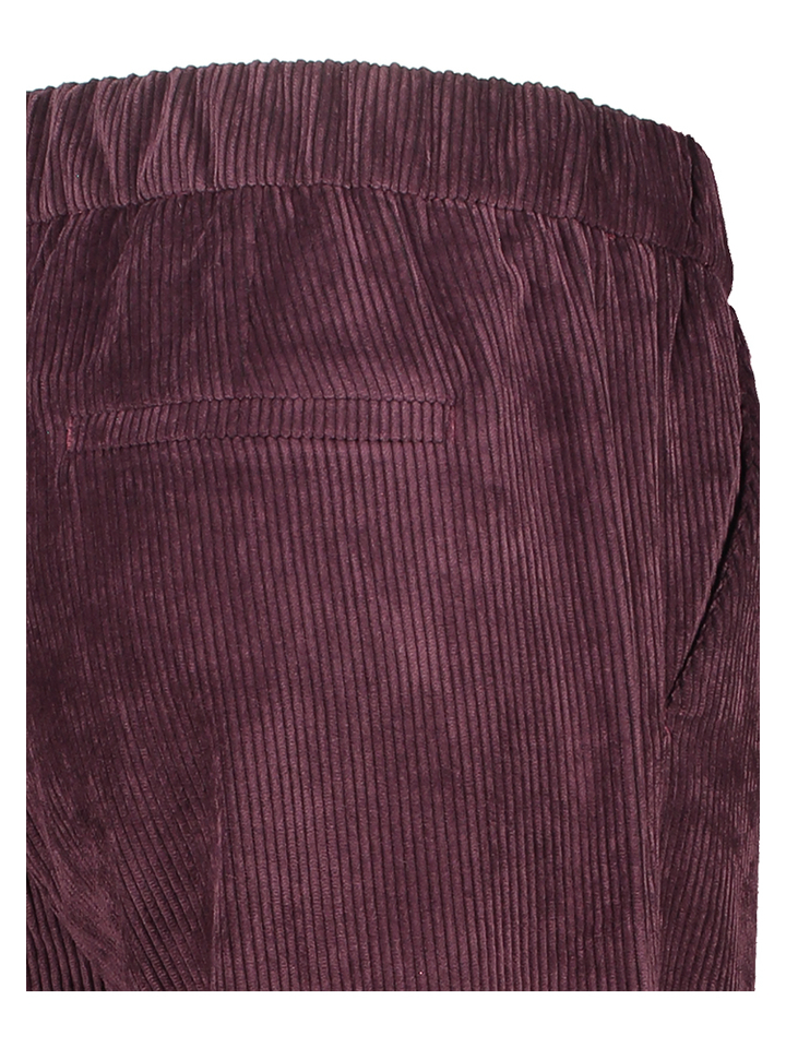 Bordeaux broek met elastiek in ribfluweel  Chiara Mac