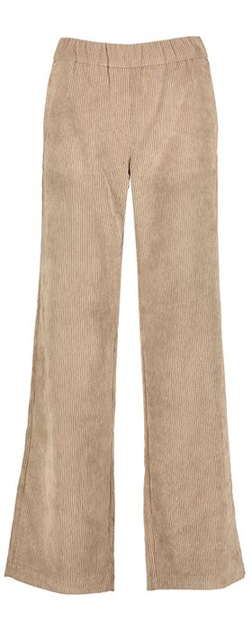 Beige broek in ribfluweel met elastiek Chiara Mac