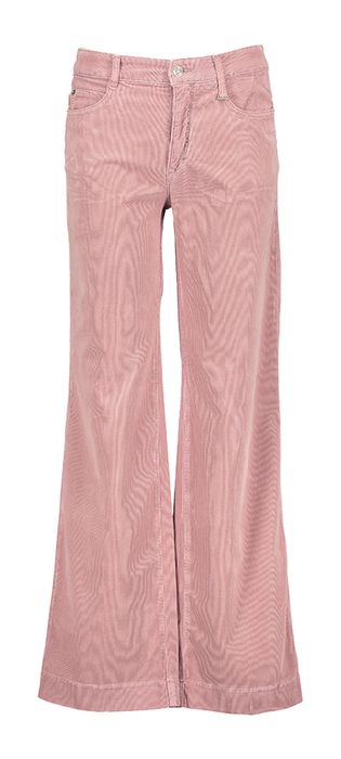 Roze ribfluwelen broek Mac