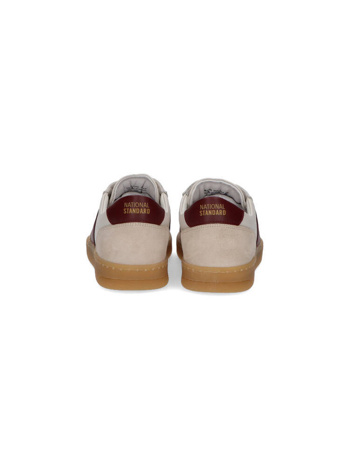Off white-burgundy lage sneakers National Standard 