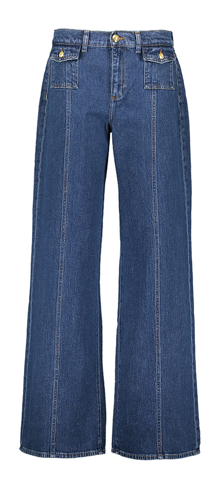 Blauwe wide leg jeans Lotta Artifact For All Mankind 