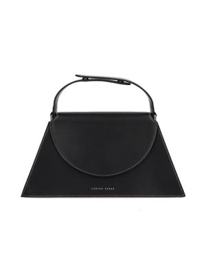 Zwarte lederen handtas Helena Zarina Rouge