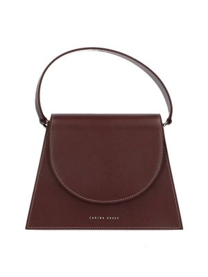 Mocha kleurige lederen handtas Suri Zarina Rouge