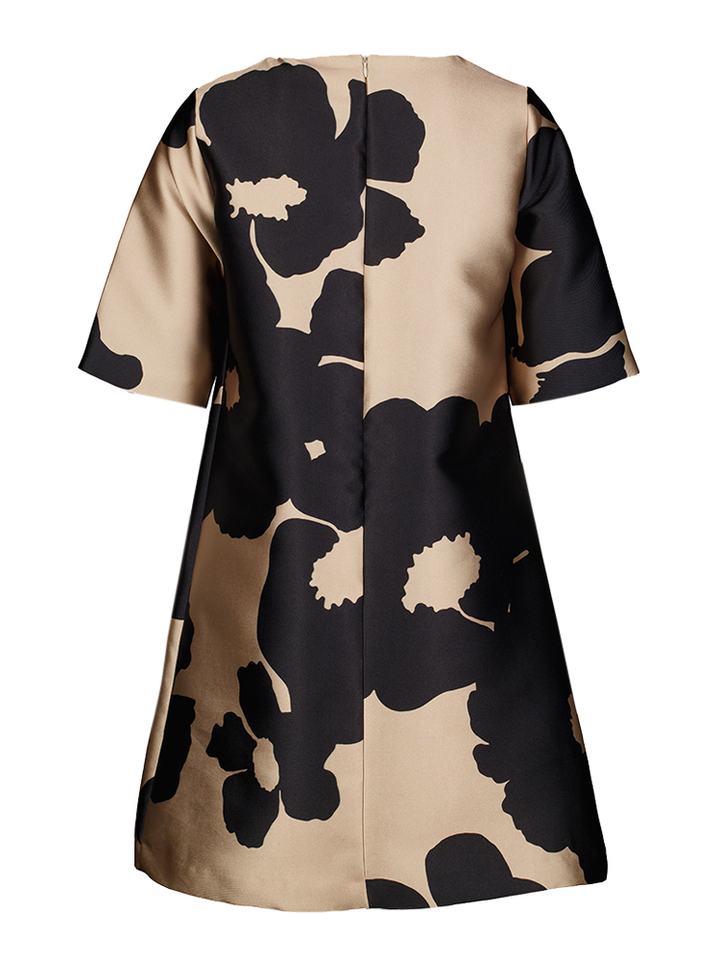 Beige en zwarte jurk Kala Senso