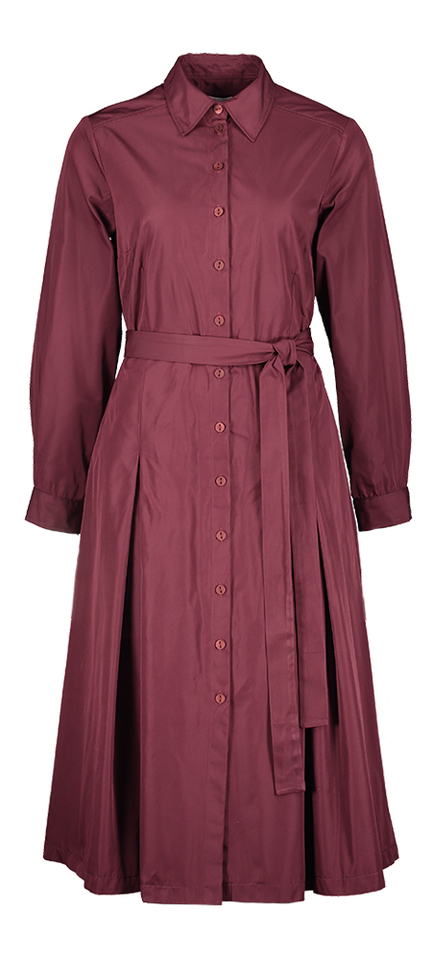 Lange bordeaux jurk met knopen Micha Senso