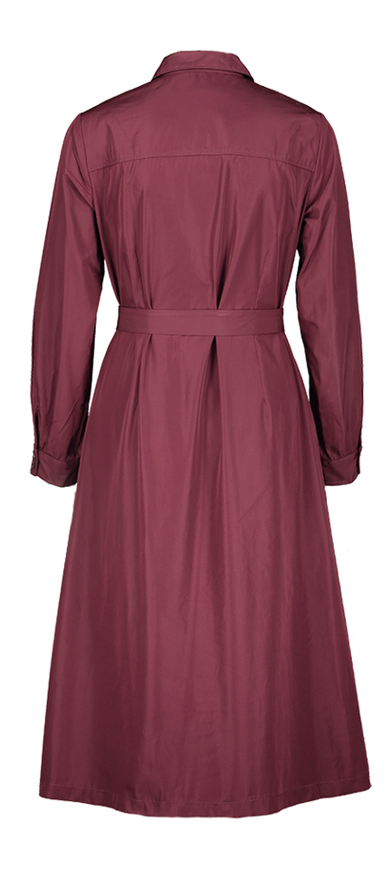 Lange bordeaux jurk met knopen Micha Senso