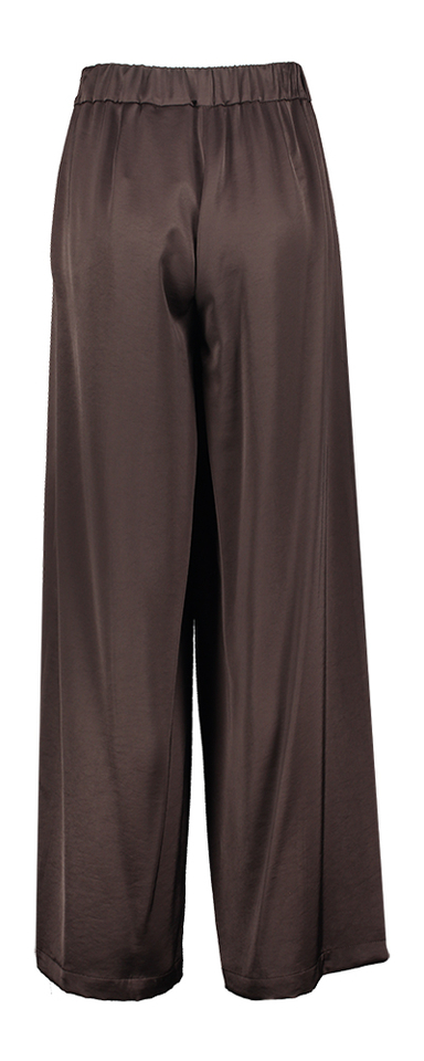 Bruine geklede glanzende broek Senso