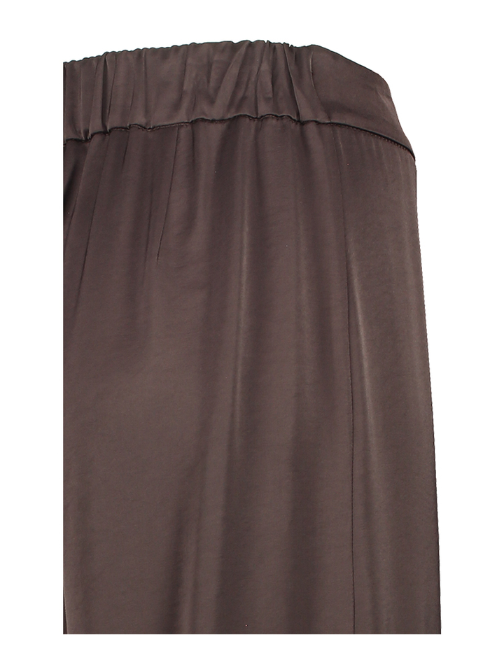 Bruine geklede glanzende broek Senso