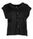 Zwarte gilet zonder mouwen met knopen Juline Senso 