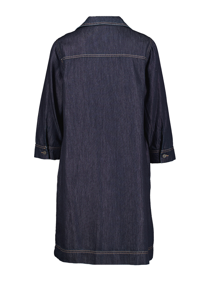 Donkerblauwe jeansjurk met V-hals Vegas Senso