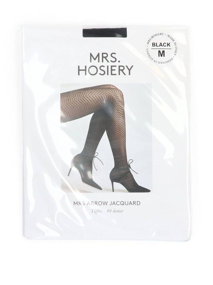 Zwarte panty's Mrs arrow jacquard Mrs Hosiery 