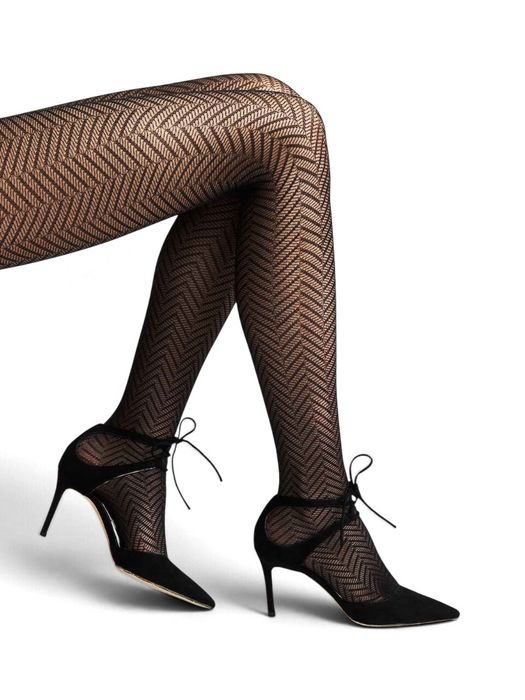 Zwarte panty's Mrs arrow jacquard Mrs Hosiery