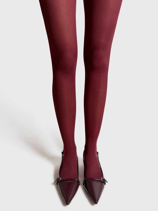 Burgundy panty's velvet matt tights 50 denier Mrs Hosiery