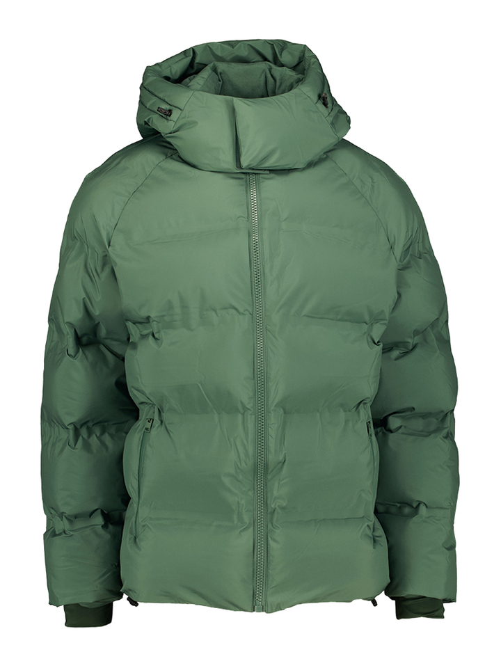 Groene puffer jacket met rits en kap Lyle&Scott 