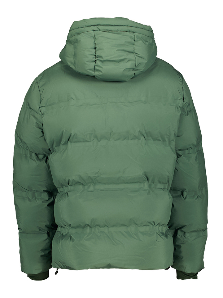 Groene puffer jacket met rits en kap Lyle&Scott 