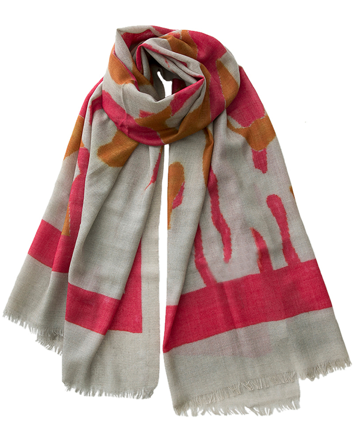 Off white grey sjaal Tril Bo'Vie 