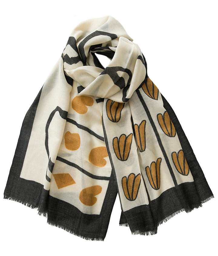 Offwhite sjaal Francisca Bo'Vie 