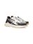 Beige lage sneakers met blauw detail Grid Hub