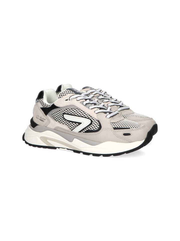 Cement kleurige sneakers met zwart detail Slam Hub