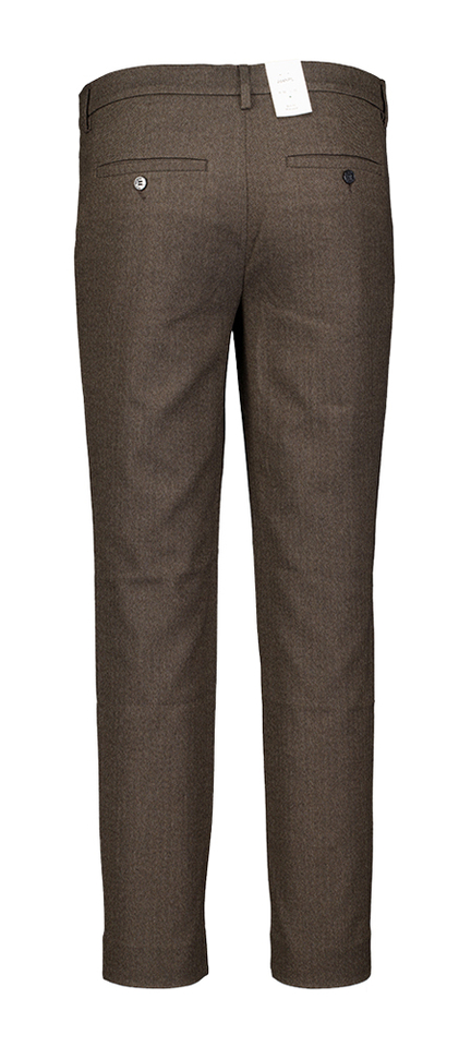 Bruine slim fit broek Josh Plain