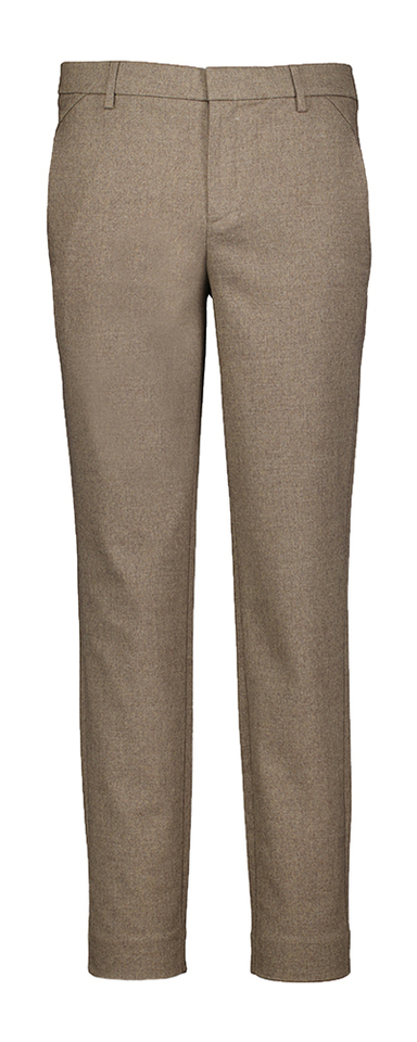 Taupekleurige slim fit broek met print Josh Plain