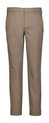 Taupekleurige slim fit broek met print Josh Plain