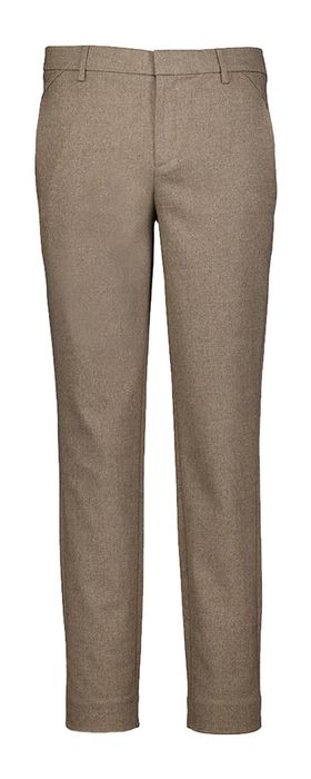 Taupekleurige slim fit broek met print Josh Plain