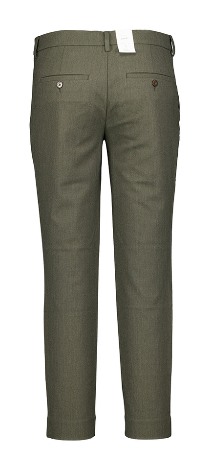 Kaki slim fit broek Josh Plain