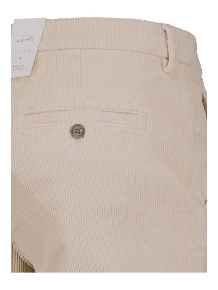 Beige ribfluwelen broek Lucas Plain 