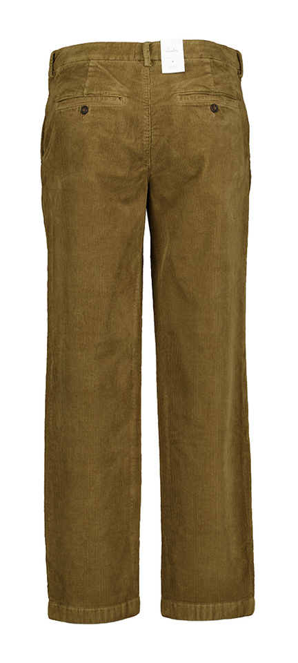 Groene ribfluwen broek Lucas Plain