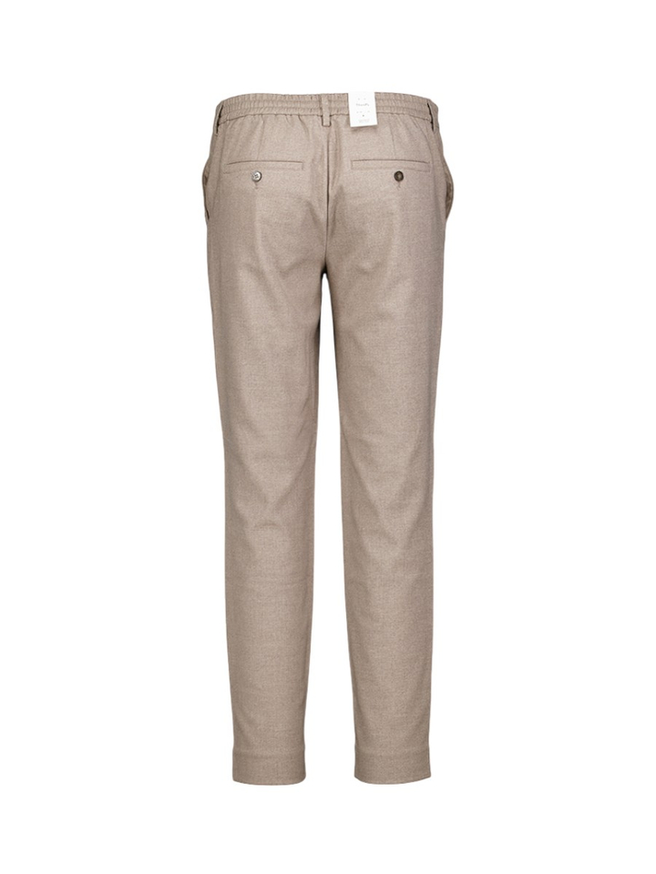 Zand kleurige broek met elastiek Plain