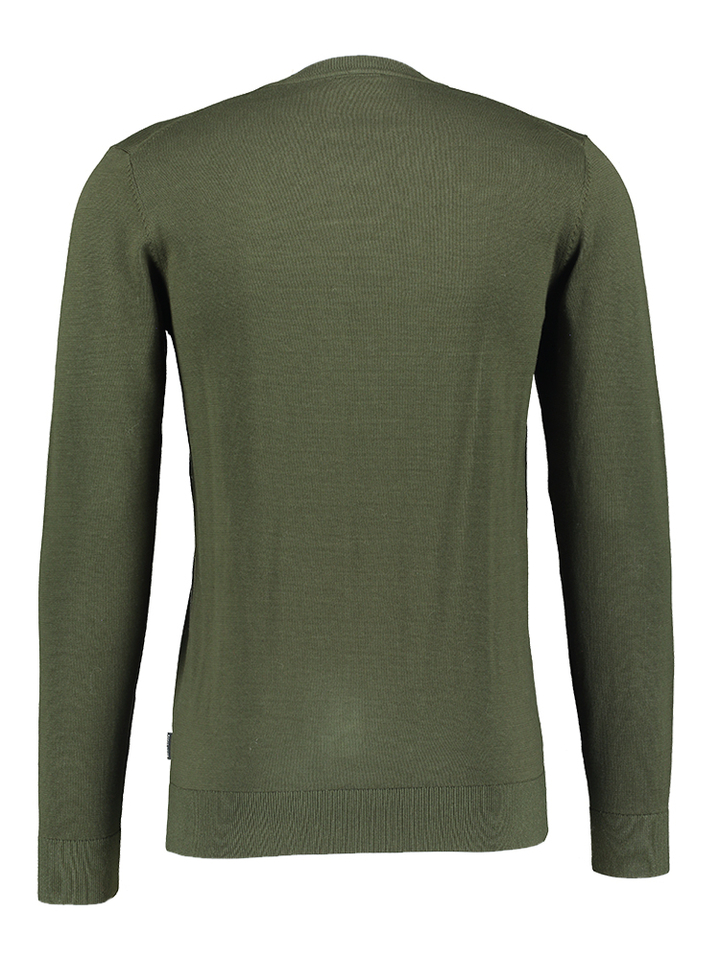 Forest green katoenen trui met ronde hals Bart Saint Steve